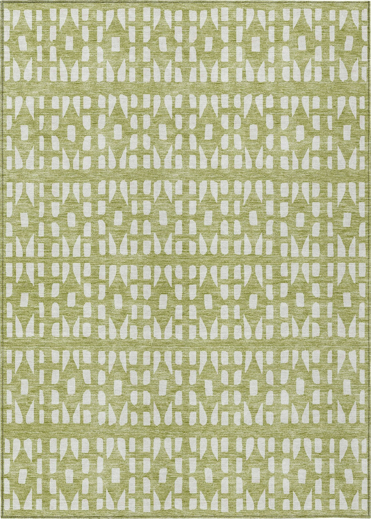 Piper Looms Chantille Geometric ACN963 Aloe Machine Washable Area Rug main image