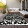 Piper Looms Chantille Geometric ACN963 Black Machine Washable Area Rug Outdoor Lifestyle Image Feature