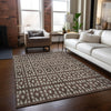 Piper Looms Chantille Geometric ACN963 Brown Machine Washable Area Rug Lifestyle Image Feature