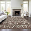 Piper Looms Chantille Geometric ACN963 Brown Machine Washable Area Rug Lifestyle Image Feature