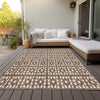 Piper Looms Chantille Geometric ACN963 Brown Machine Washable Area Rug Outdoor Lifestyle Image Feature