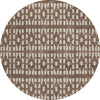 Piper Looms Chantille Geometric ACN963 Brown Machine Washable Area Rug Round Main Image