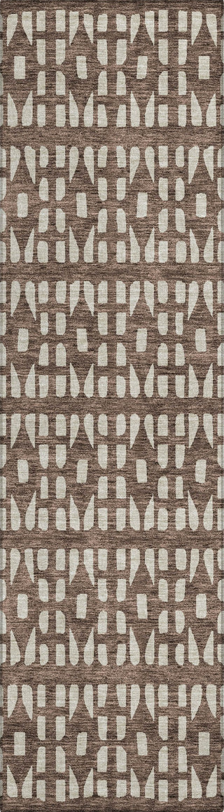 Piper Looms Chantille Geometric ACN963 Brown Machine Washable Area Rug Runner Main Image