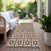 Piper Looms Chantille Geometric ACN963 Brown Machine Washable Area Rug Runner Outdoor Lifestyle Image Feature