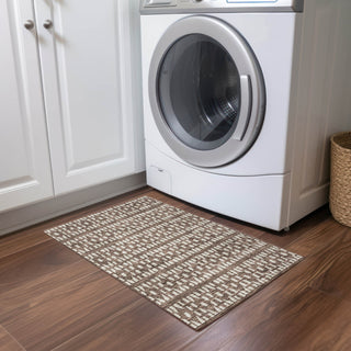 Piper Looms Chantille Geometric ACN963 Brown Machine Washable Area Rug Scatter Lifestyle Image Feature