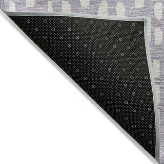 Piper Looms Chantille Geometric ACN963 Lavender Machine Washable Area Rug Backing Image