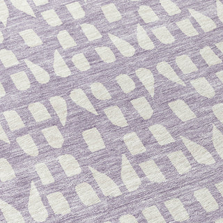 Piper Looms Chantille Geometric ACN963 Lavender Machine Washable Area Rug Swatch Image