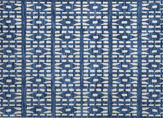 Piper Looms Chantille Geometric ACN963 Navy Machine Washable Area Rug Scatter Main Image