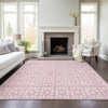 Piper Looms Chantille Geometric ACN963 Pink Machine Washable Area Rug Lifestyle Image Feature