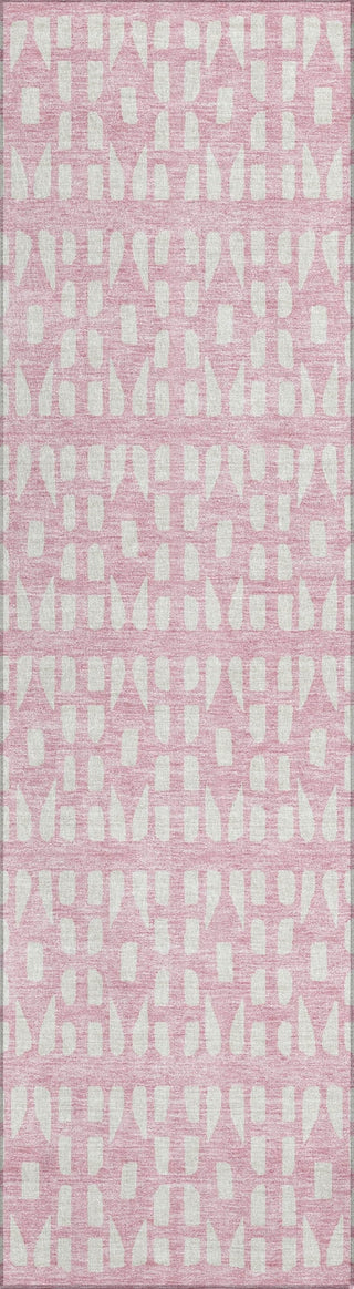Piper Looms Chantille Geometric ACN963 Pink Machine Washable Area Rug Runner Main Image
