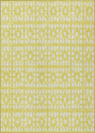 Piper Looms Chantille Geometric ACN963 Yellow Machine Washable Area Rug main image