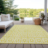 Piper Looms Chantille Geometric ACN963 Yellow Machine Washable Area Rug Outdoor Lifestyle Image Feature
