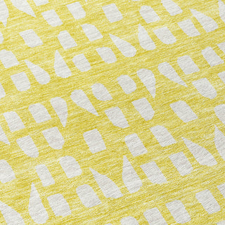 Piper Looms Chantille Geometric ACN963 Yellow Machine Washable Area Rug Swatch Image