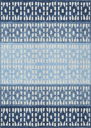 Piper Looms Chantille Geometric ACN964 Blue Machine Washable Area Rug main image