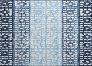 Piper Looms Chantille Geometric ACN964 Blue Machine Washable Area Rug Scatter Main Image
