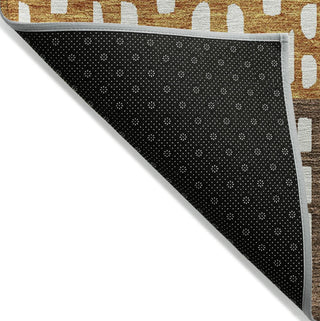 Piper Looms Chantille Geometric ACN964 Coffee Machine Washable Area Rug Backing Image