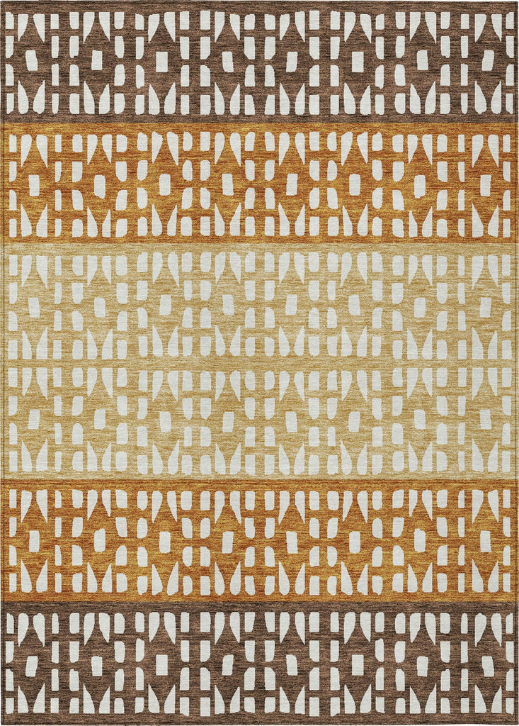 Piper Looms Chantille Geometric ACN964 Coffee Machine Washable Area Rug main image