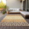 Piper Looms Chantille Geometric ACN964 Coffee Machine Washable Area Rug Outdoor Lifestyle Image Feature