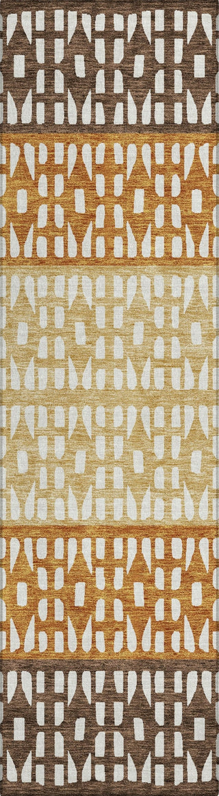 Piper Looms Chantille Geometric ACN964 Coffee Machine Washable Area Rug Runner Main Image