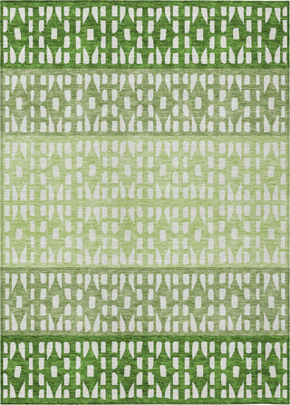 Piper Looms Chantille Geometric ACN964 Green Machine Washable Area Rug main image
