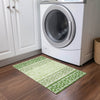 Piper Looms Chantille Geometric ACN964 Green Machine Washable Area Rug Scatter Lifestyle Image Feature