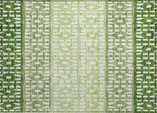 Piper Looms Chantille Geometric ACN964 Green Machine Washable Area Rug Scatter Main Image