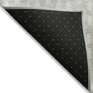 Piper Looms Chantille Geometric ACN964 Ivory Machine Washable Area Rug Backing Image