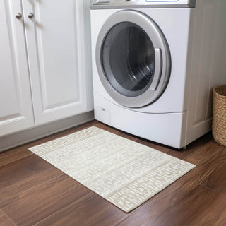 Piper Looms Chantille Geometric ACN964 Ivory Machine Washable Area Rug Scatter Lifestyle Image Feature