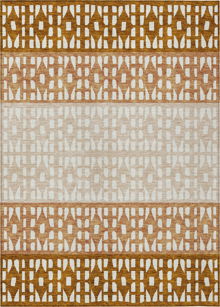 Piper Looms Chantille Geometric ACN964 Paprika Machine Washable Area Rug main image