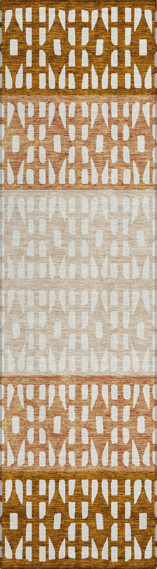 Piper Looms Chantille Geometric ACN964 Paprika Machine Washable Area Rug Runner Main Image