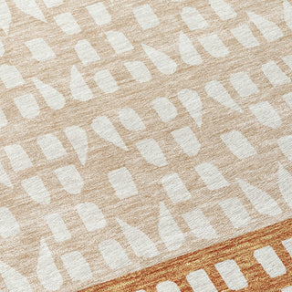 Piper Looms Chantille Geometric ACN964 Paprika Machine Washable Area Rug Swatch Image