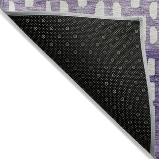Piper Looms Chantille Geometric ACN964 Purple Machine Washable Area Rug Backing Image