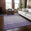 Piper Looms Chantille Geometric ACN964 Purple Machine Washable Area Rug Lifestyle Image Feature