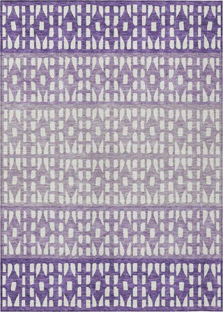 Piper Looms Chantille Geometric ACN964 Purple Machine Washable Area Rug main image