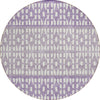 Piper Looms Chantille Geometric ACN964 Purple Machine Washable Area Rug Round Main Image