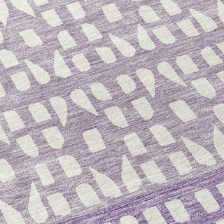 Piper Looms Chantille Geometric ACN964 Purple Machine Washable Area Rug Swatch Image
