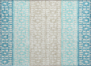 Piper Looms Chantille Geometric ACN964 Teal Machine Washable Area Rug Scatter Main Image