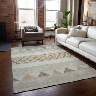Piper Looms Chantille Southwest ACN965 Beige Machine Washable Area Rug Lifestyle Image Feature