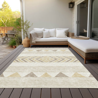 Piper Looms Chantille Southwest ACN965 Beige Machine Washable Area Rug Outdoor Lifestyle Image Feature