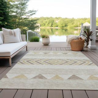 Piper Looms Chantille Southwest ACN965 Beige Machine Washable Area Rug Outdoor Lifestyle Image Feature