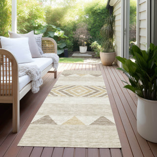 Piper Looms Chantille Southwest ACN965 Beige Machine Washable Area Rug Runner Outdoor Lifestyle Image Feature