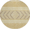 Piper Looms Chantille Southwest ACN965 Gold Machine Washable Area Rug Round Main Image