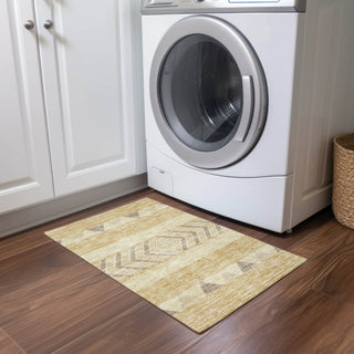 Piper Looms Chantille Southwest ACN965 Gold Machine Washable Area Rug Scatter Lifestyle Image Feature