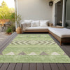 Piper Looms Chantille Southwest ACN965 Green Machine Washable Area Rug Outdoor Lifestyle Image Feature