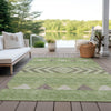Piper Looms Chantille Southwest ACN965 Green Machine Washable Area Rug Outdoor Lifestyle Image Feature