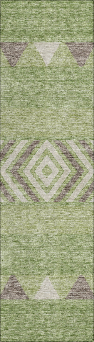Piper Looms Chantille Southwest ACN965 Green Machine Washable Area Rug Runner Main Image