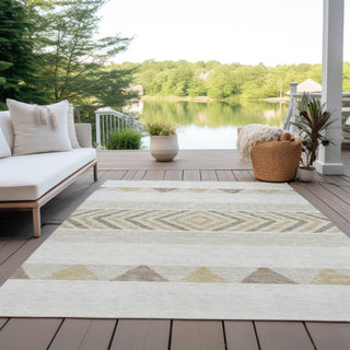 Piper Looms Chantille Southwest ACN965 Ivory Machine Washable Area Rug Outdoor Lifestyle Image Feature