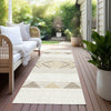 Piper Looms Chantille Southwest ACN965 Ivory Machine Washable Area Rug Runner Outdoor Lifestyle Image Feature