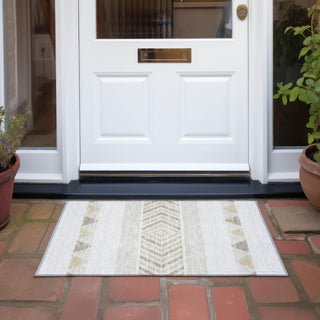 Piper Looms Chantille Southwest ACN965 Ivory Machine Washable Area Rug Scatter Outdoor Lifestyle Image Feature