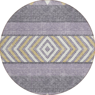 Piper Looms Chantille Southwest ACN965 Lavender Machine Washable Area Rug Round Main Image